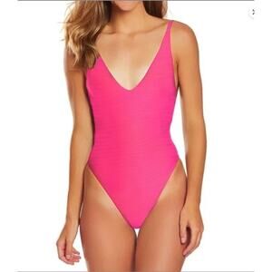 l*space RARE Alyssa Bitsy Bougainvillea Hot Pink One Piece Small NEW NWT